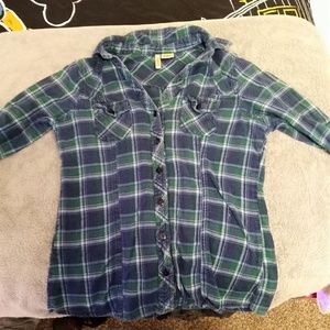Blue Green Women's Flannel
